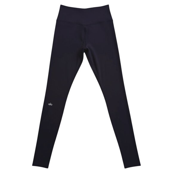 Alo Yoga Airbrush High-Waist Front-Slit Straight-Leg Legging Black Size S - Picture 2 of 8